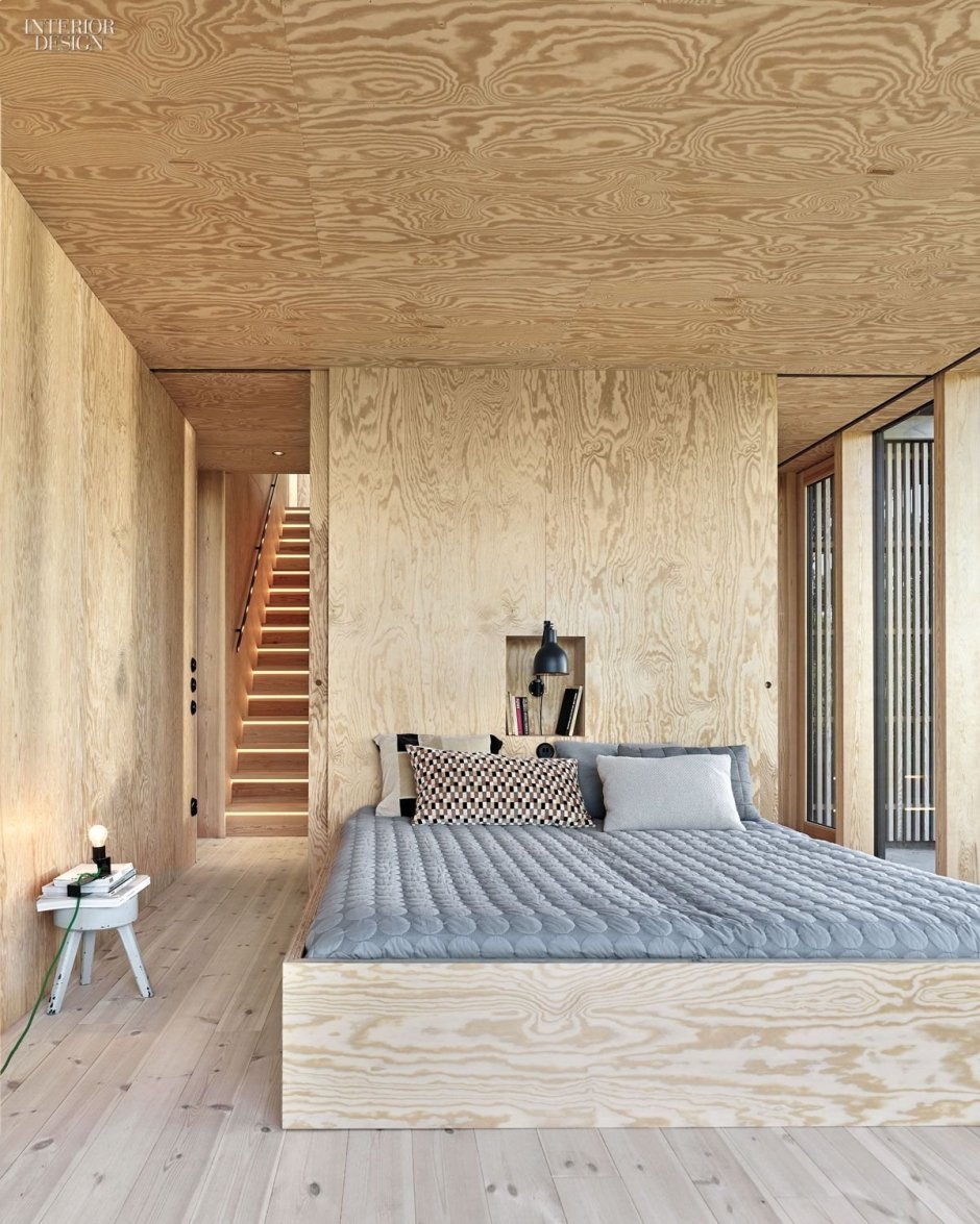 Отделка потолка фанерой