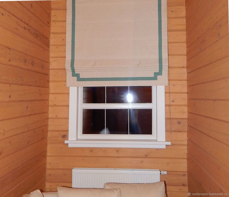 Римская штора на косое окно