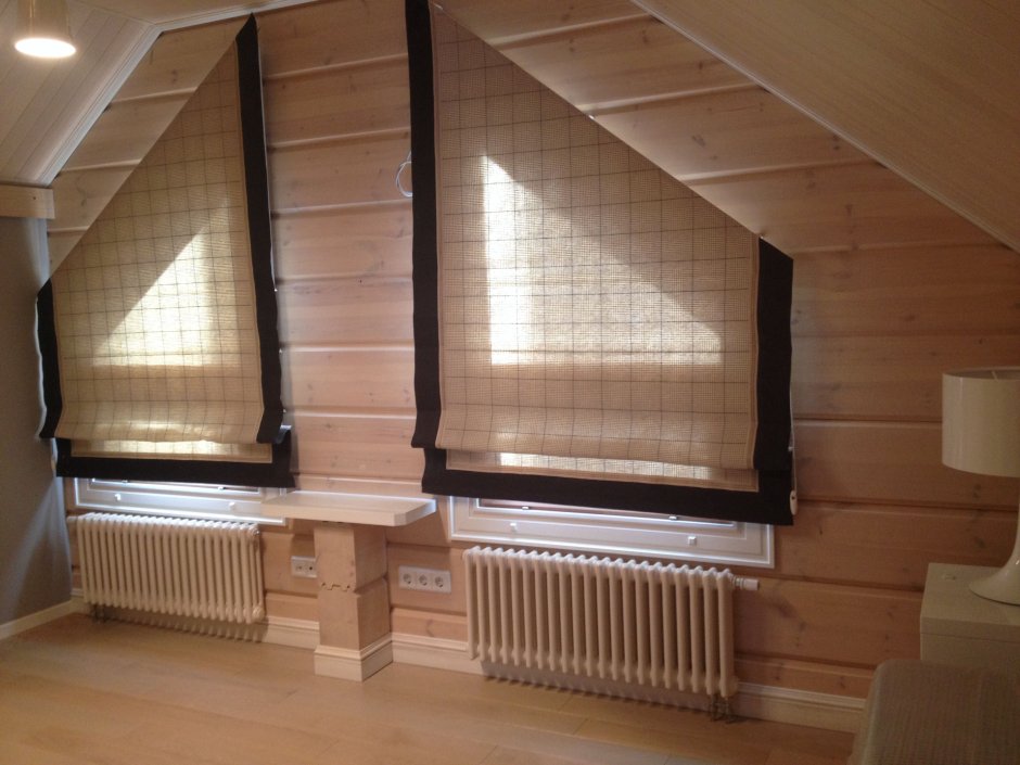 Римские шторы под дерево