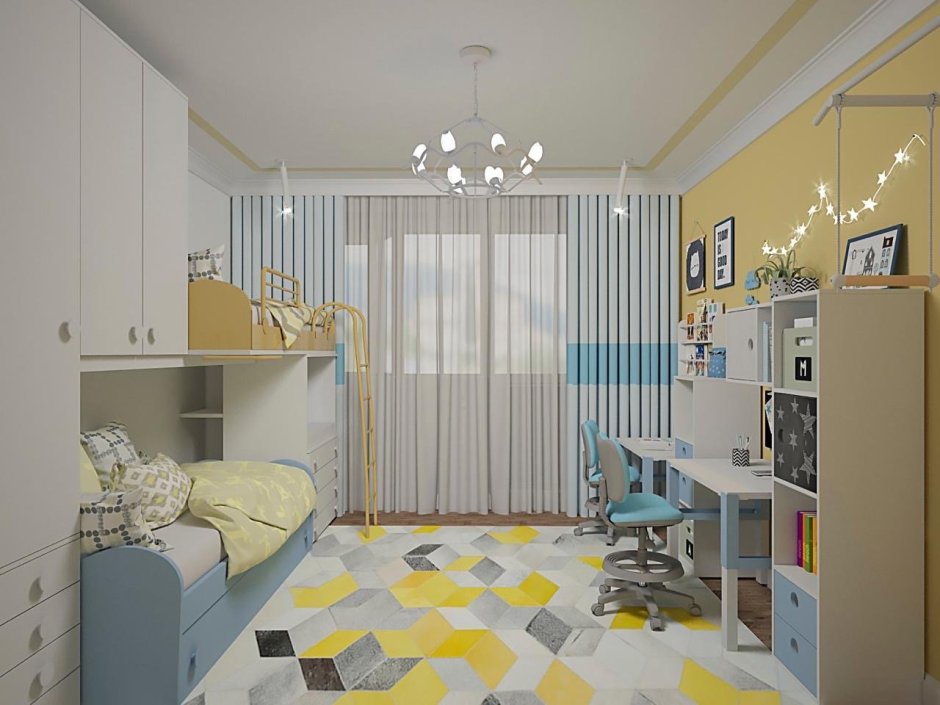 Комната 15 кв м для двоих детей разнополых подростков