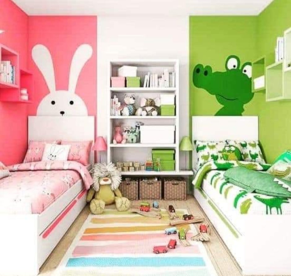 Интерьер детской комнаты для разнополых детей