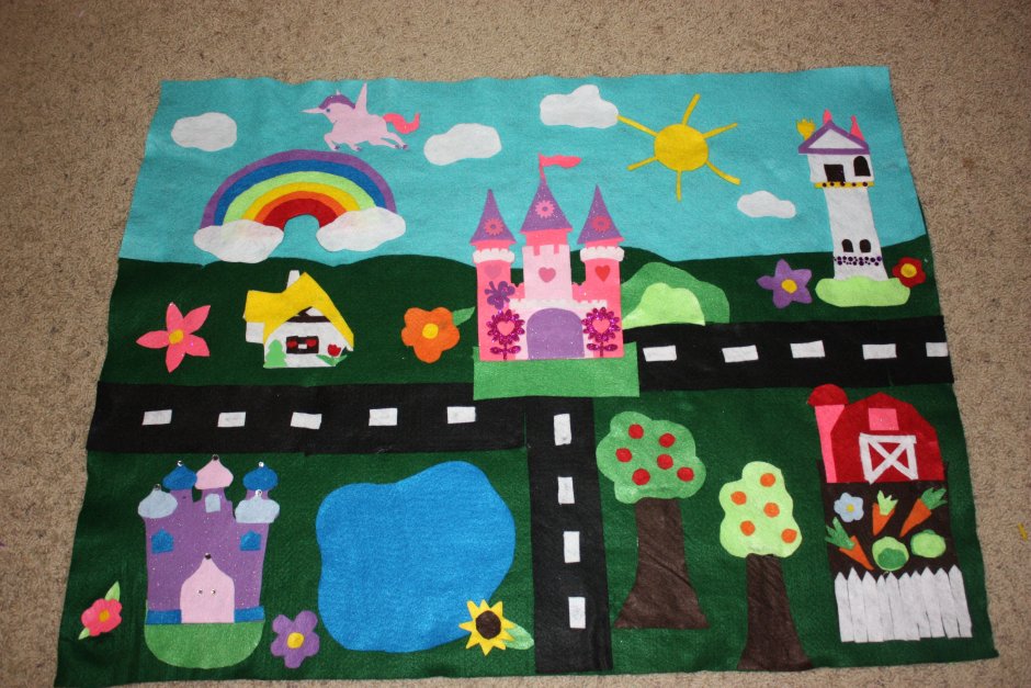 Коврик из фетра для детей