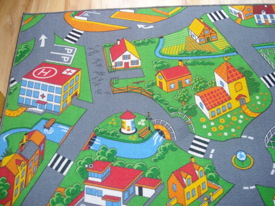 Детский ковёр с дорогами