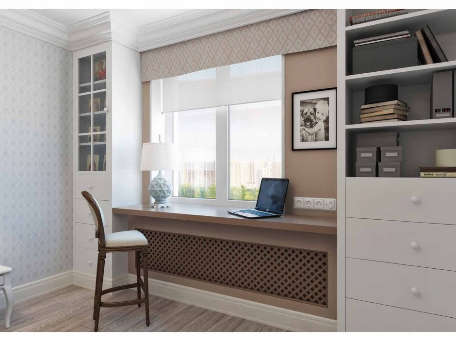 Столешница встроенная в подоконник