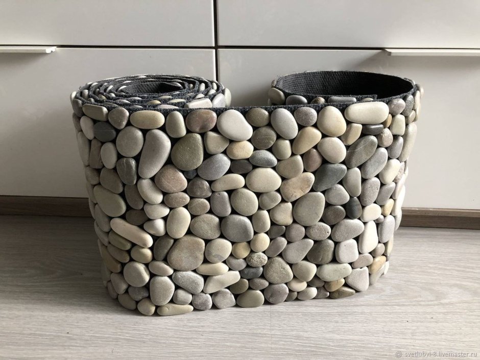 Морская галька в интерьере