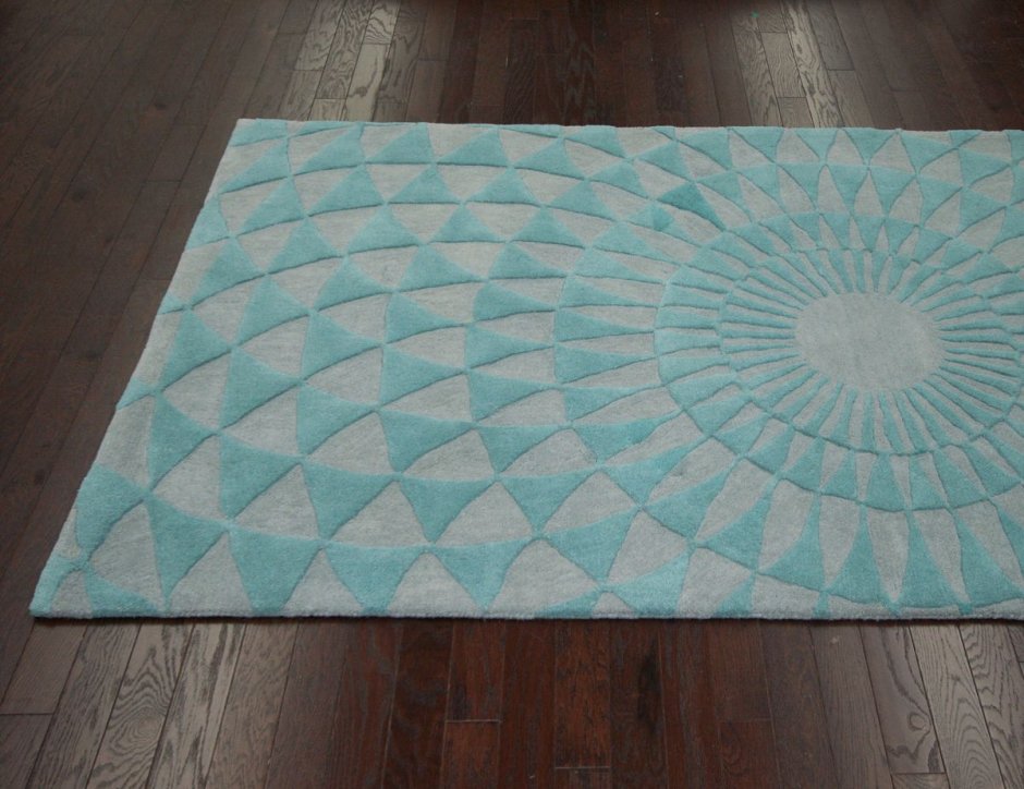 Ковры цвета мяты рифленые