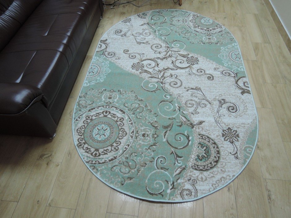Ковёр бирюзовый овальный 1397a_l Green_l Green