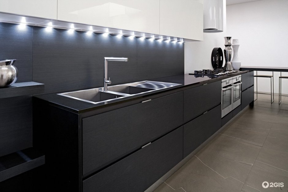 Кухня прямая матовая