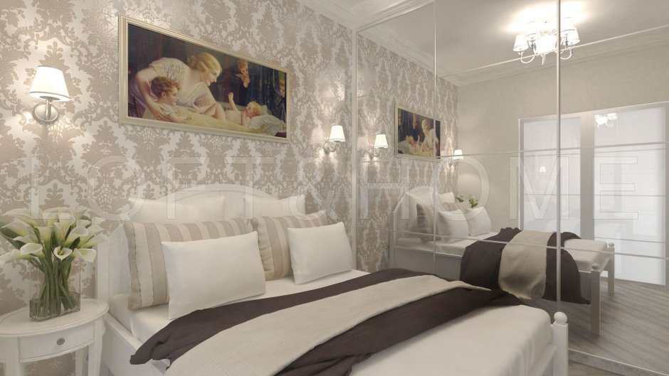 Неоклассика в интерьере спальни
