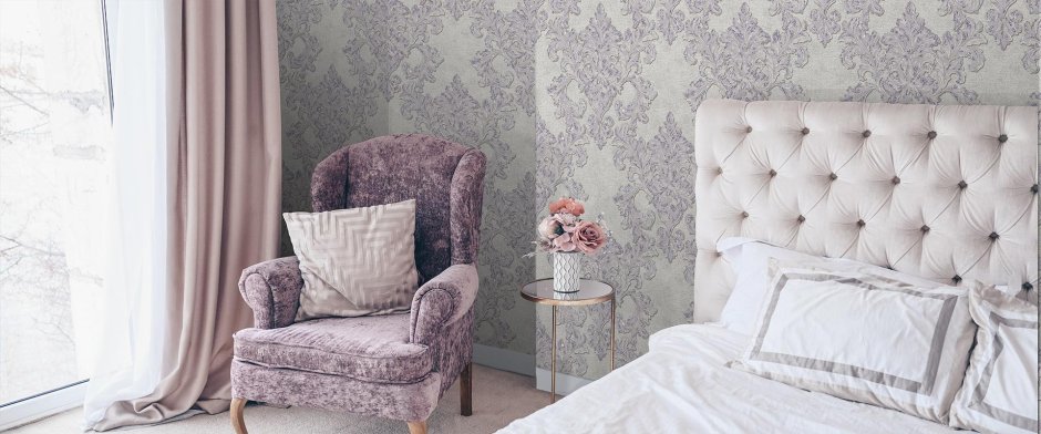 Шторы жемчужного цвета в интерьере