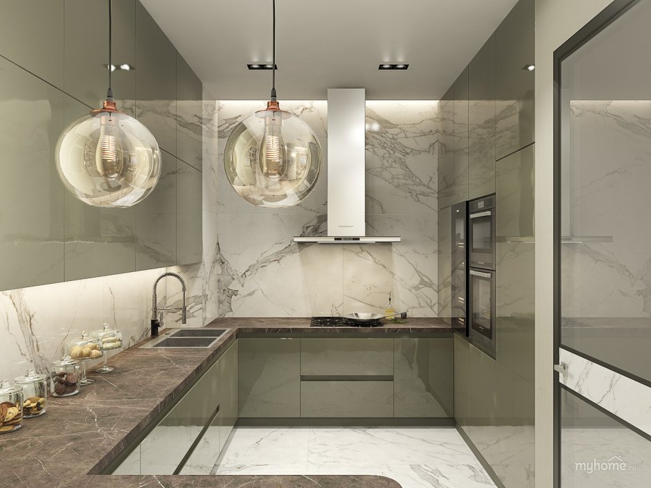 Кухонный фартук из керамогранита