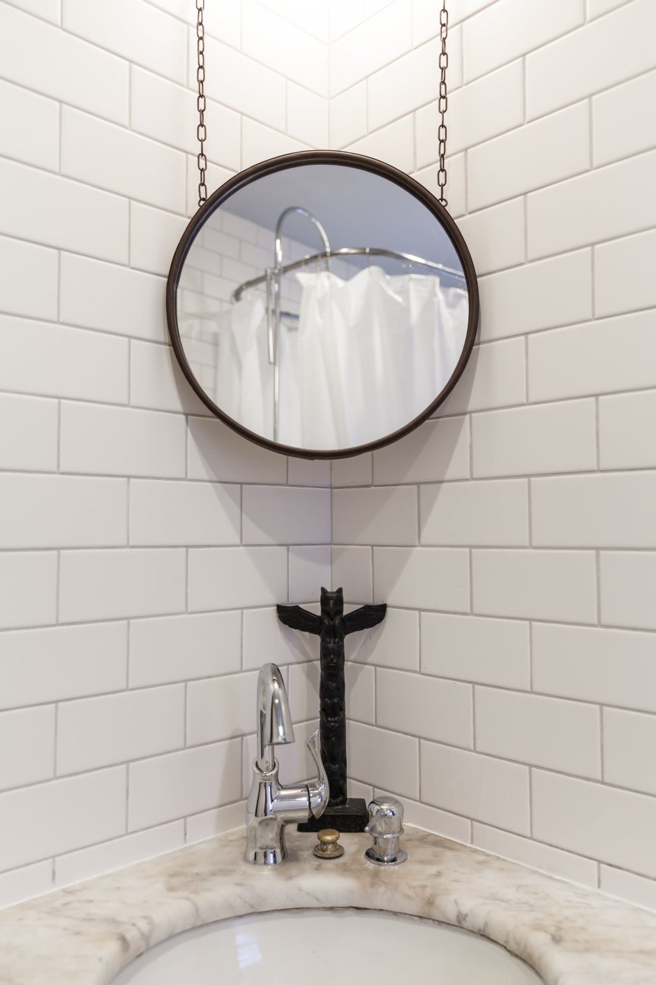 Креативное зеркало в ванную