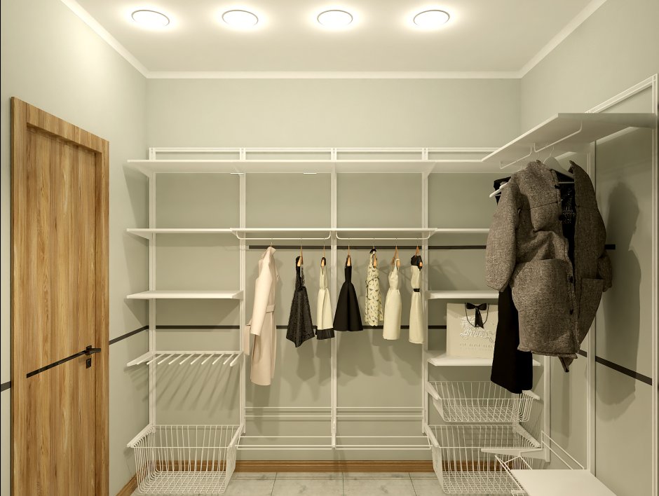 3м2 гардеробная линейная