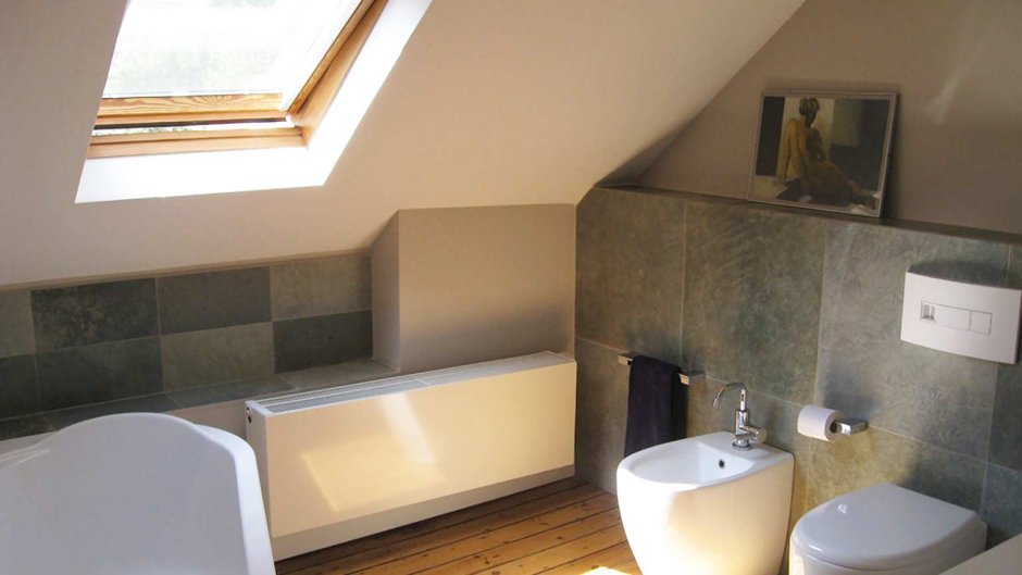 Санузел на мансардном этаже