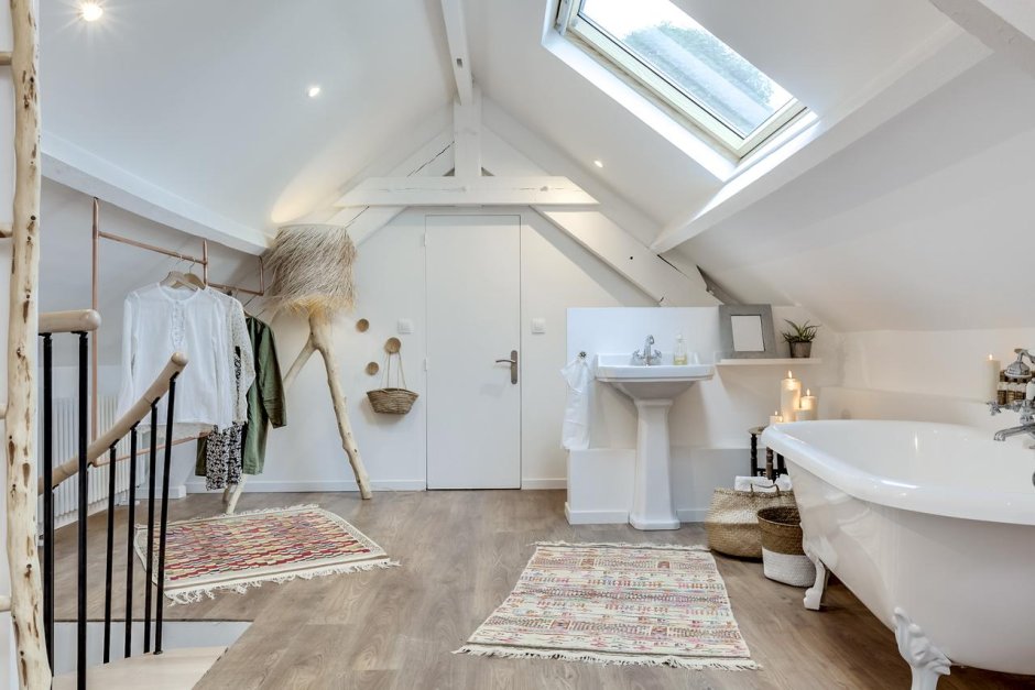 Ванная на мансарде