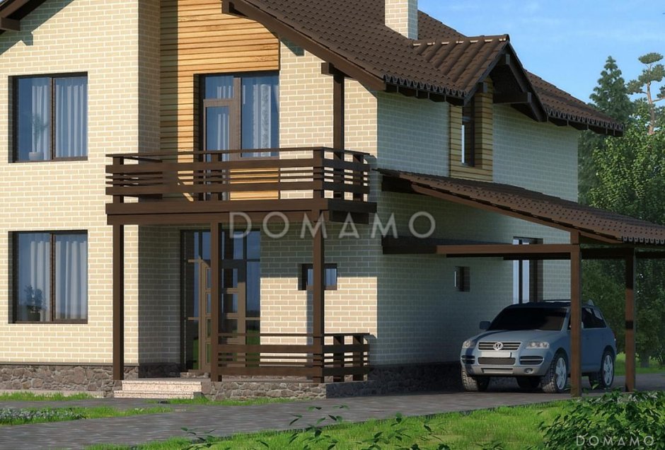 Открытый балкон над крыльцом