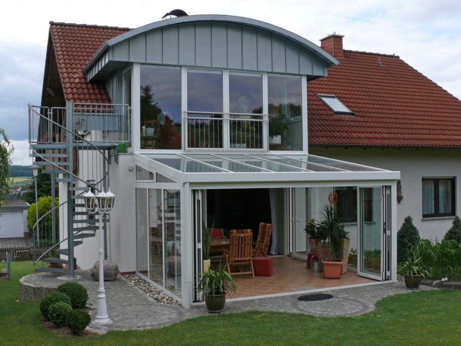 Веранда над гаражом