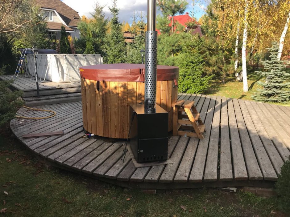 Финская уличная купель с подогревом