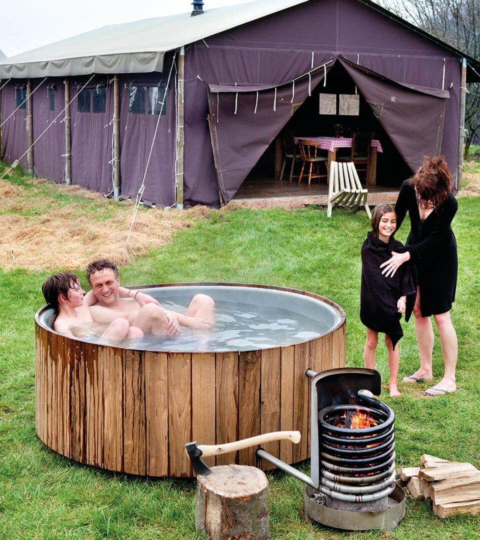 Уличная купель с подогревом