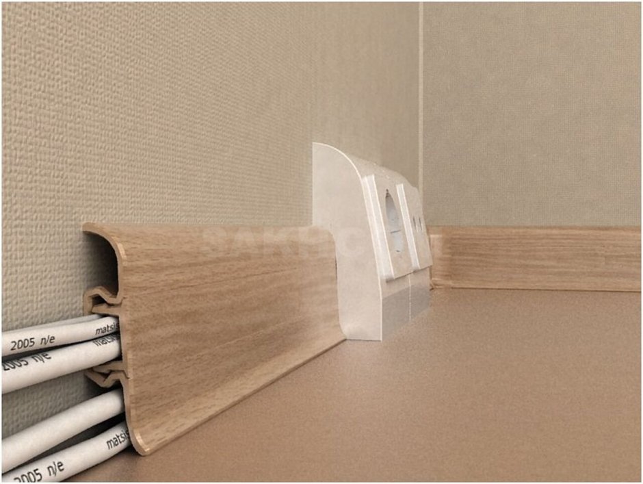 Плинтус с кабель-каналом Alp-g60