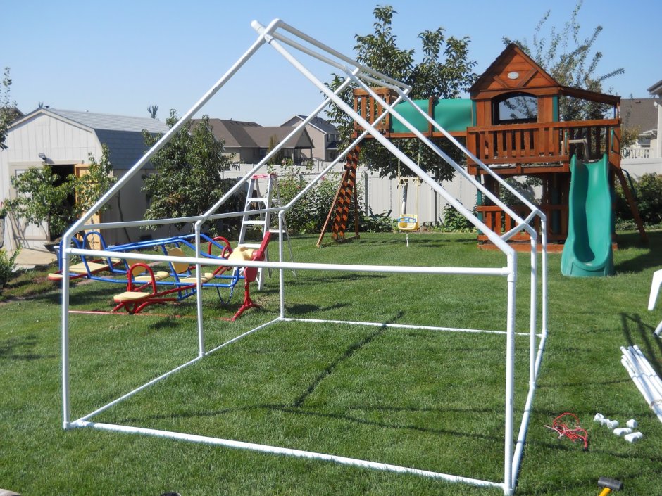 Беседка из полипропиленовых труб