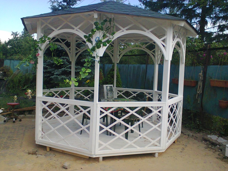 Беседка из труб ПВХ