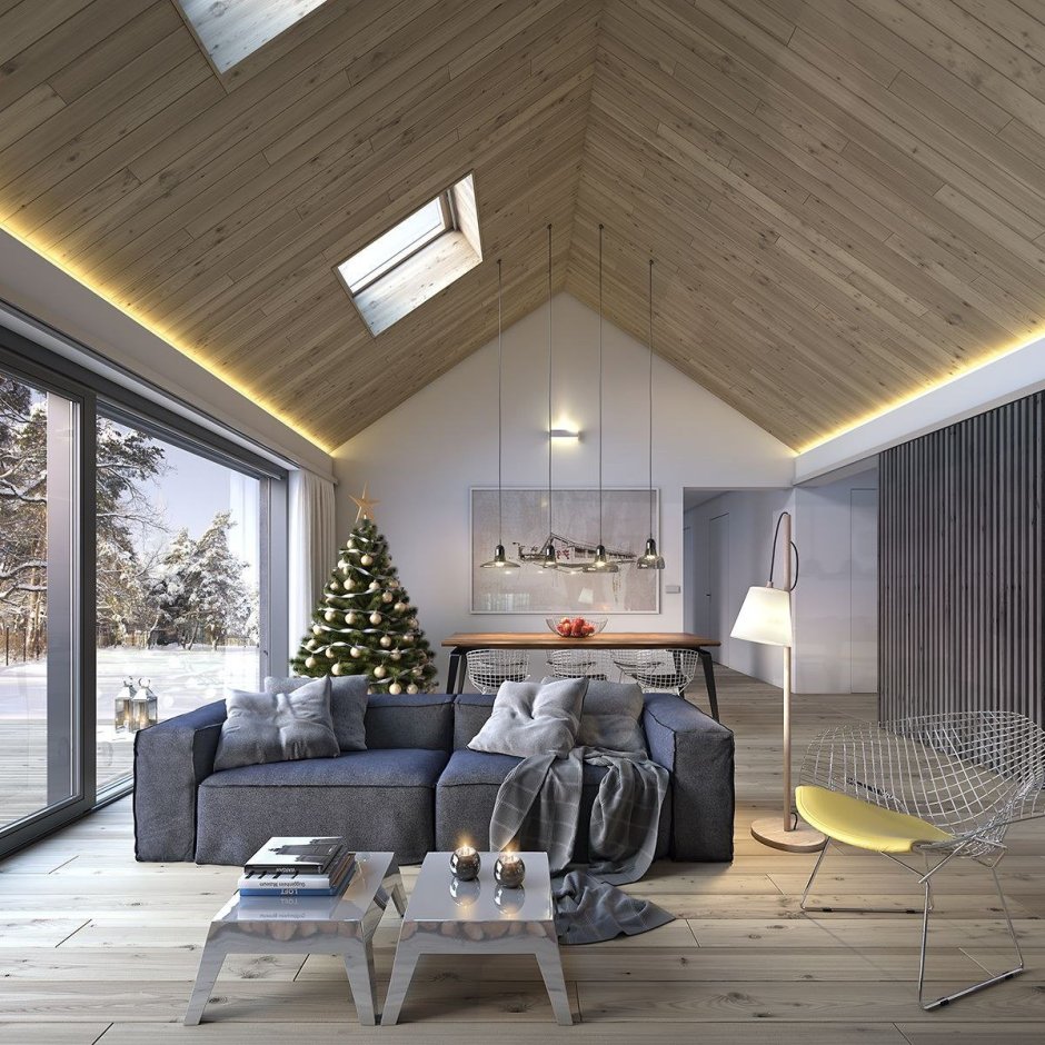 Дом с открытым потолком