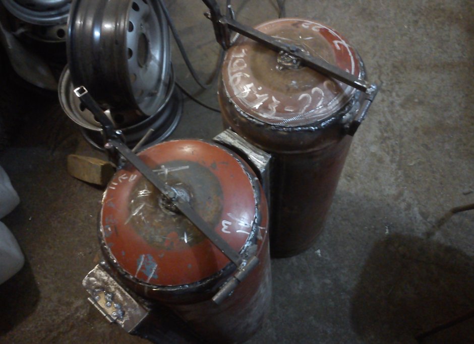 Печь из 2х газовых баллонов