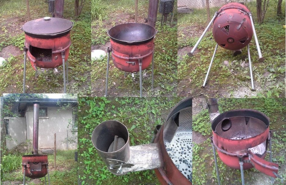 Казан печь из газового баллона 25л