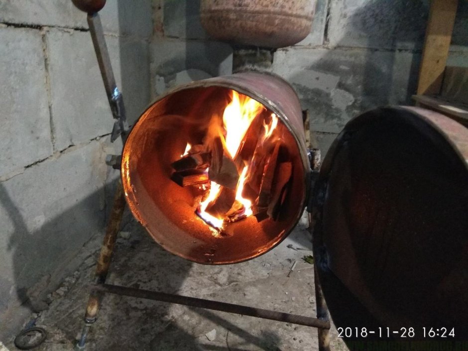 Печь буржуйка из 3-х газовых баллонов