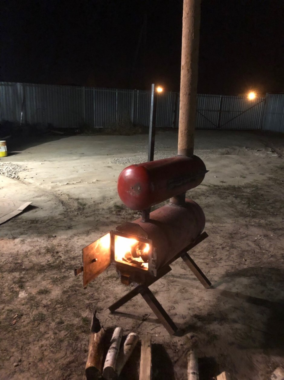 Печь из двух баллонов