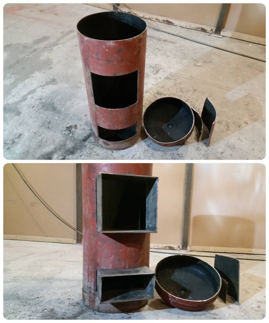 Печь из газового баллона 50 л