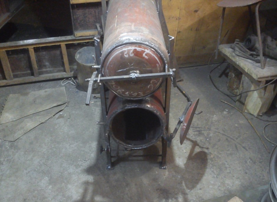 Печь для бани из баллона пропана 100л