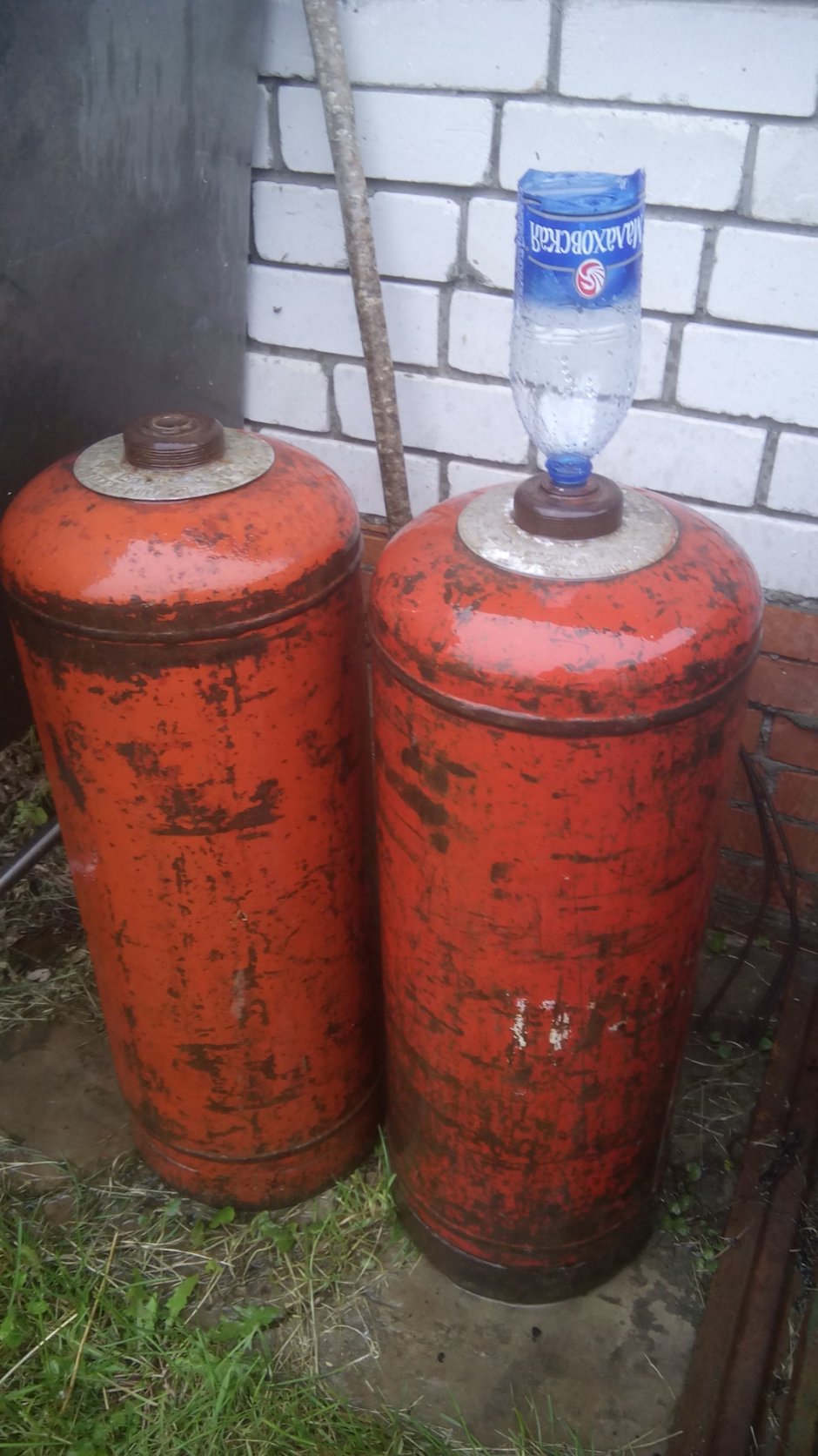 Печь длительного горения из 2 газовых баллонов