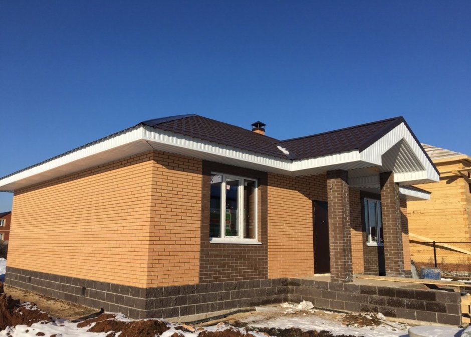 Одноэтажный кирпичный дом 100м2