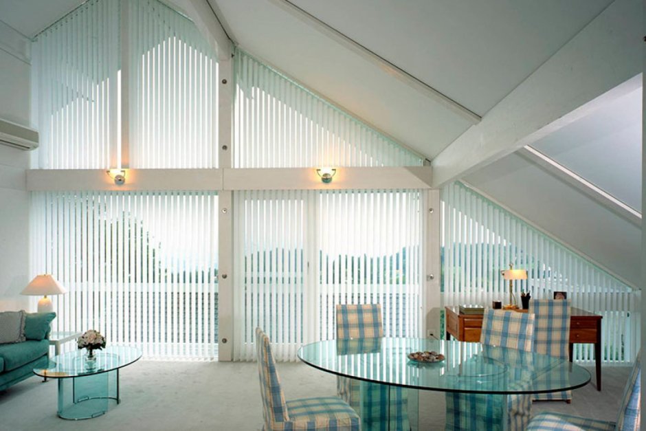 Шторы плиссе на треугольное окно