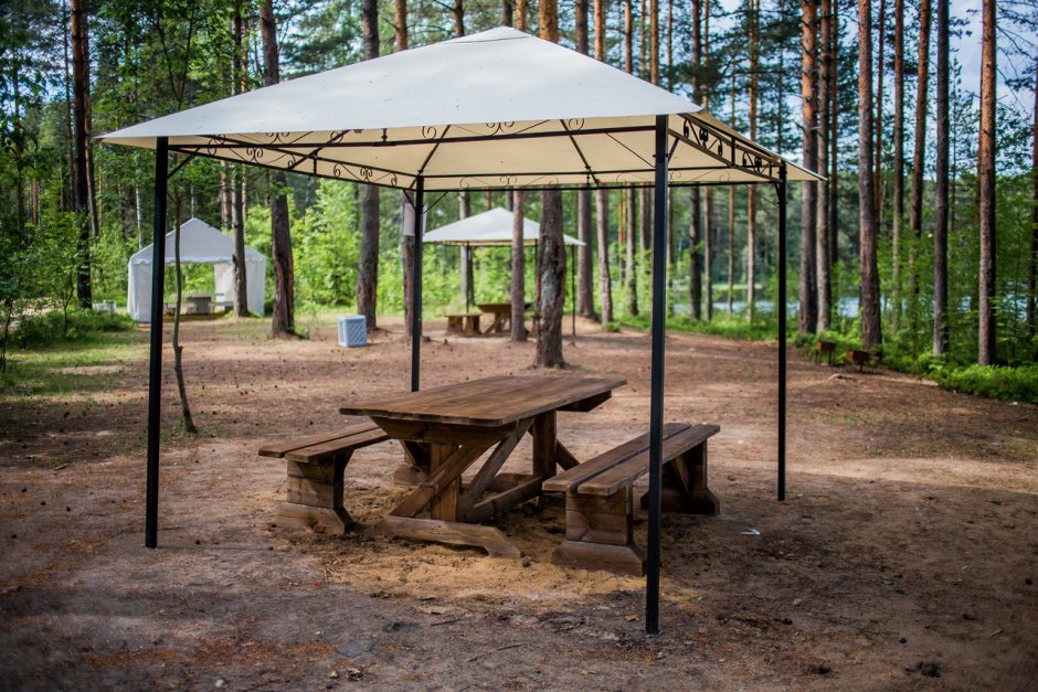 Фундамент для барбекю в беседке