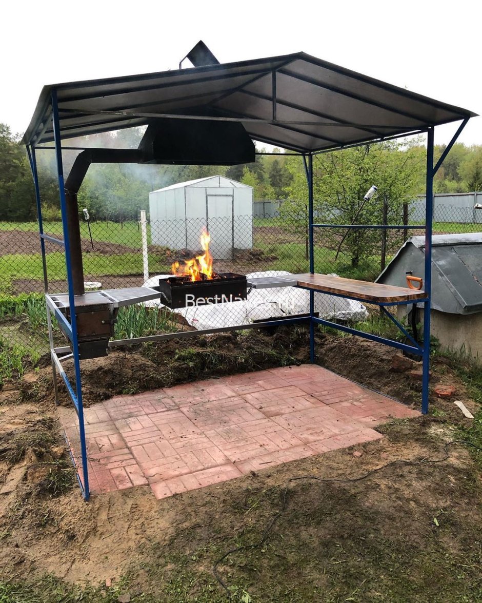 Мангальная зона и зона барбекю