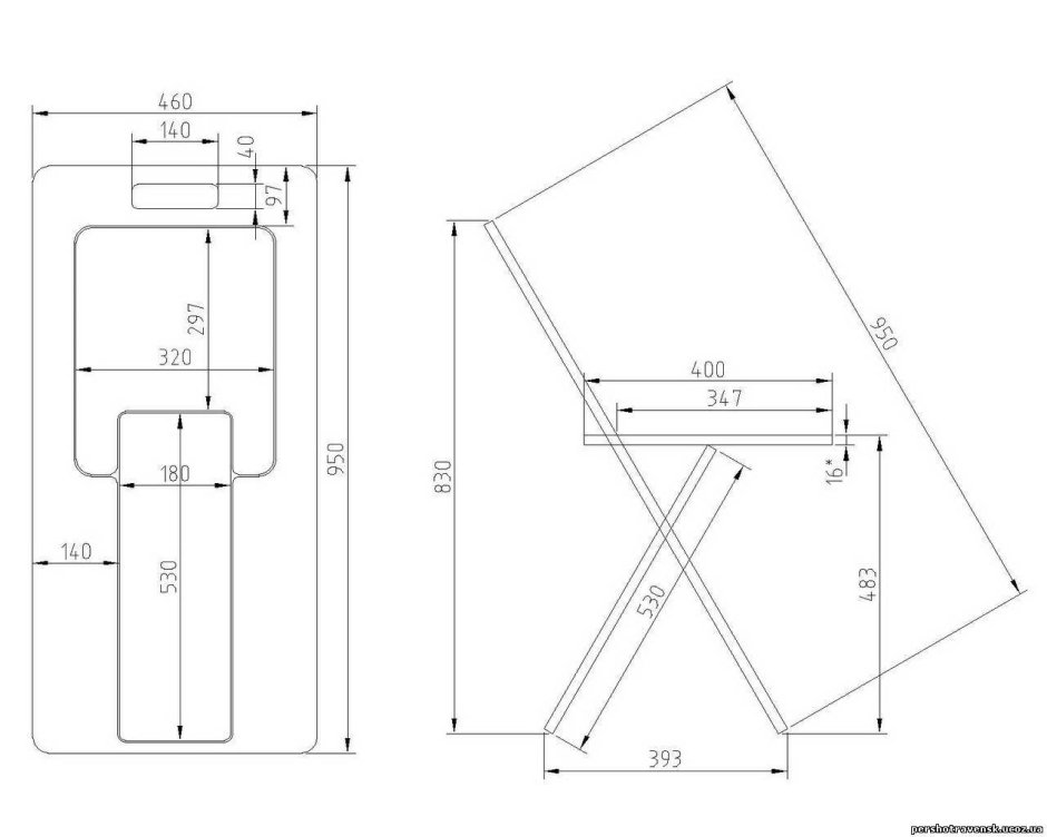 Стул откидной настенный