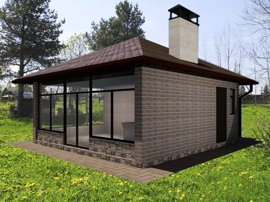 Печка на кухню из кирпича