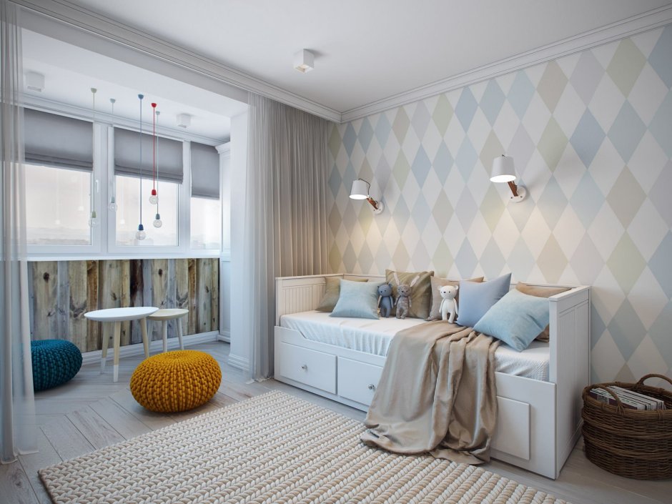 Детская спальня в скандинавском стиле