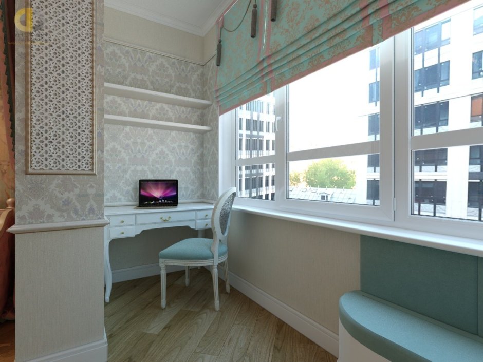 Детская комната для девочки с лоджией