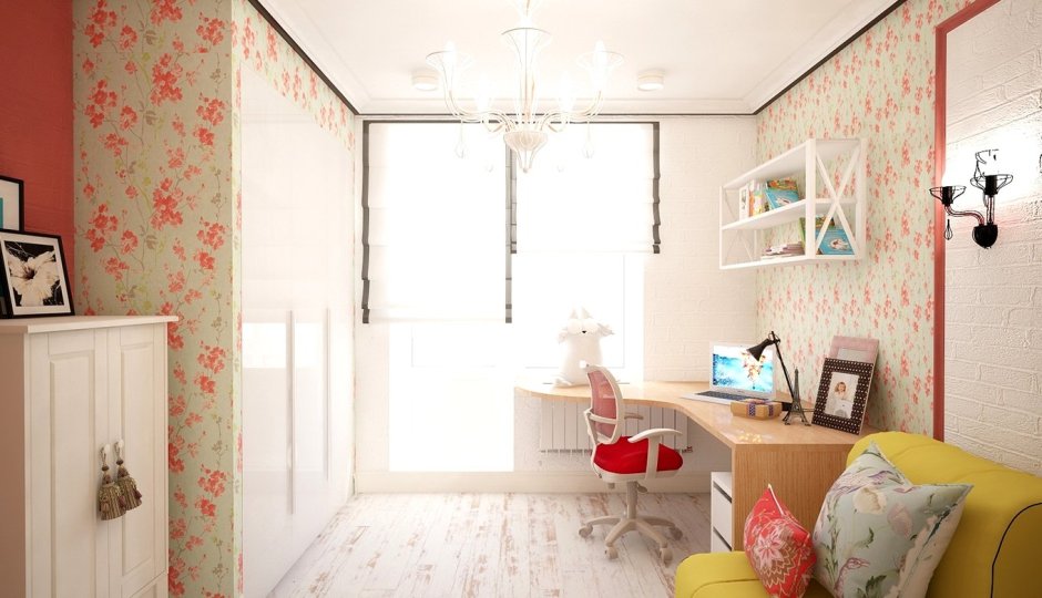 Детская комната для девочки с балконом