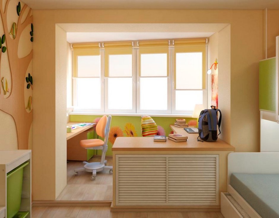 Подиум у окна в интерьере