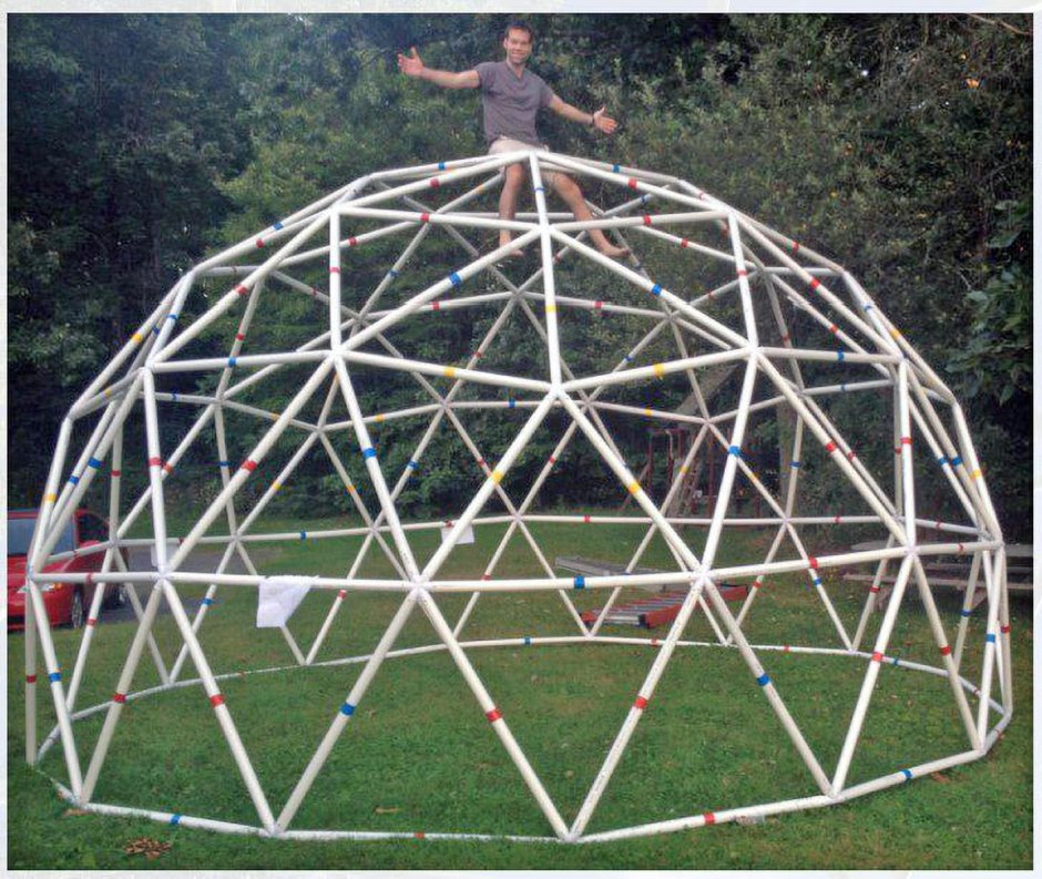 Гелеокупол из труб ПВХ