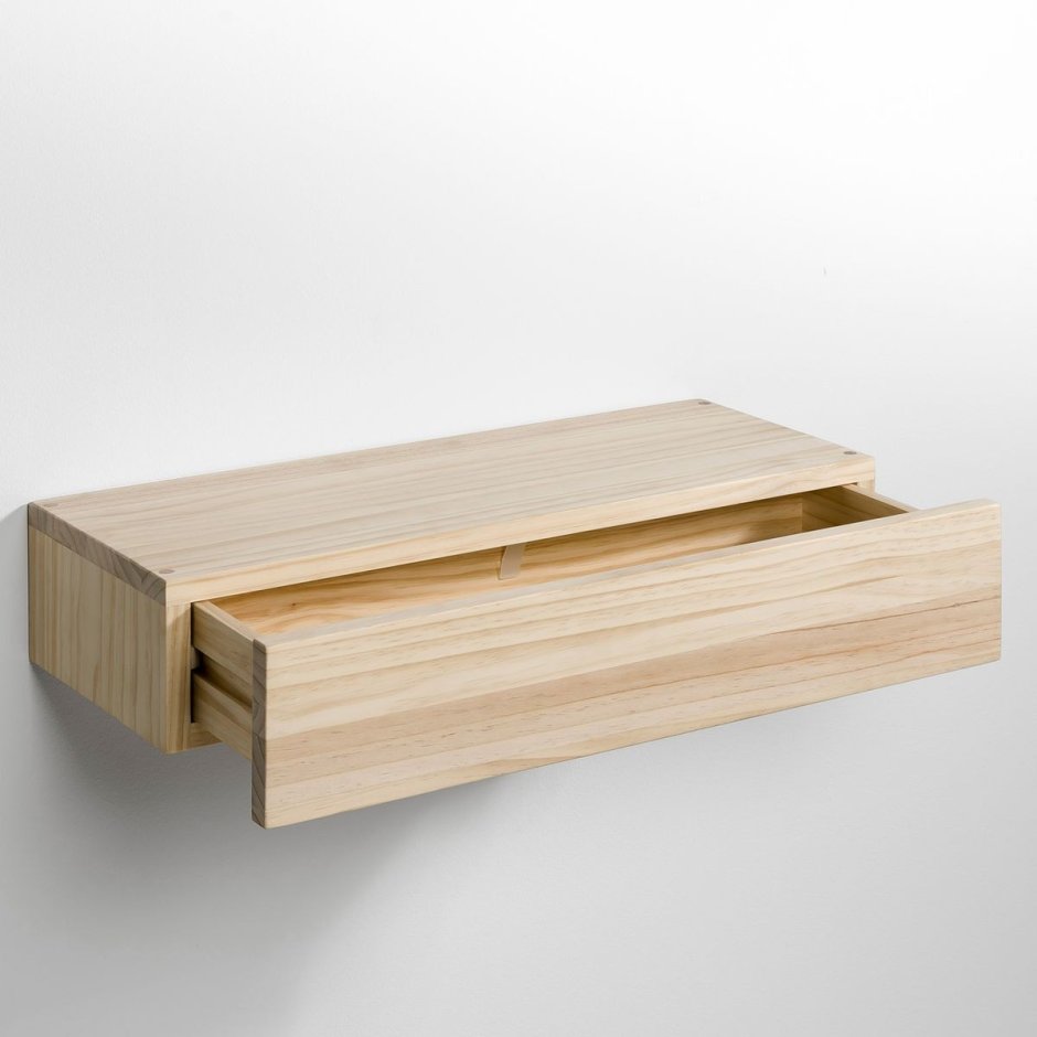 Полка деревянная настенная из бруска