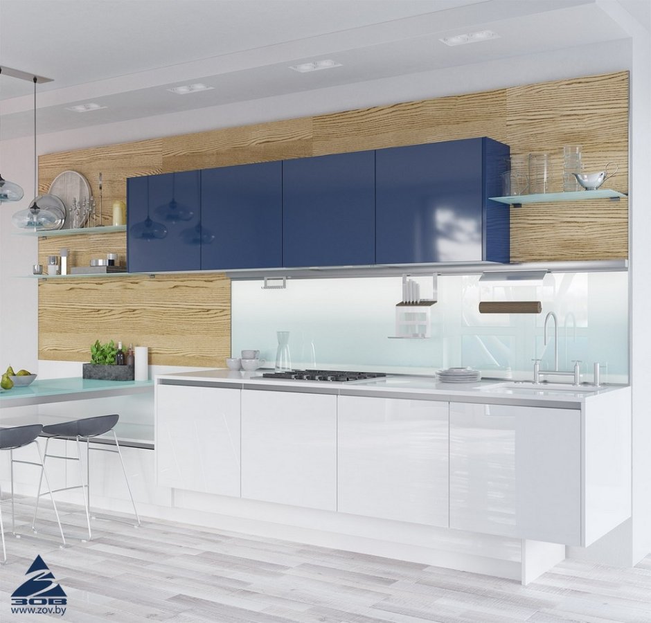 Стеклянные кухонные фасады
