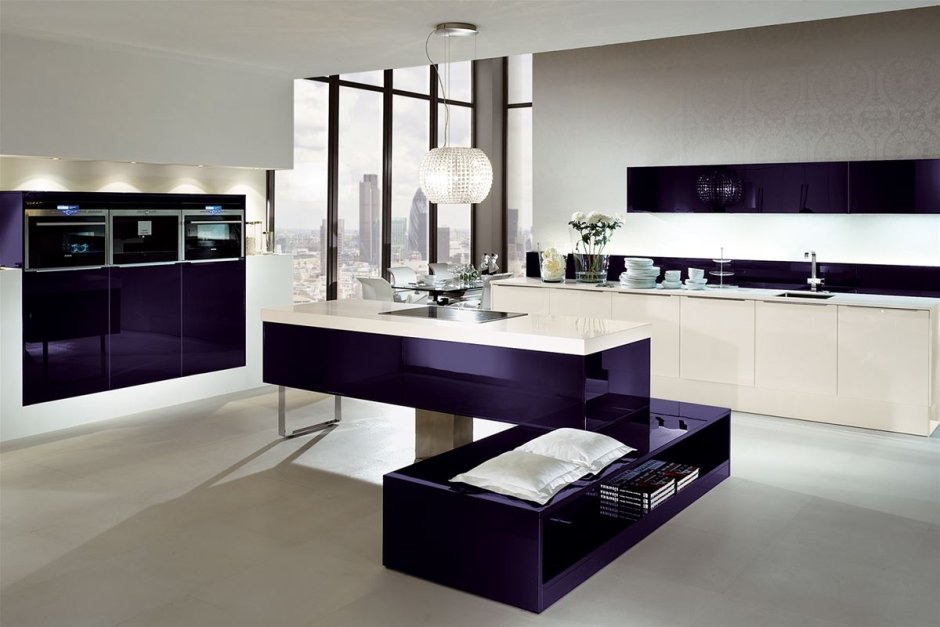 Итальянские стеклянные фасады для кухни