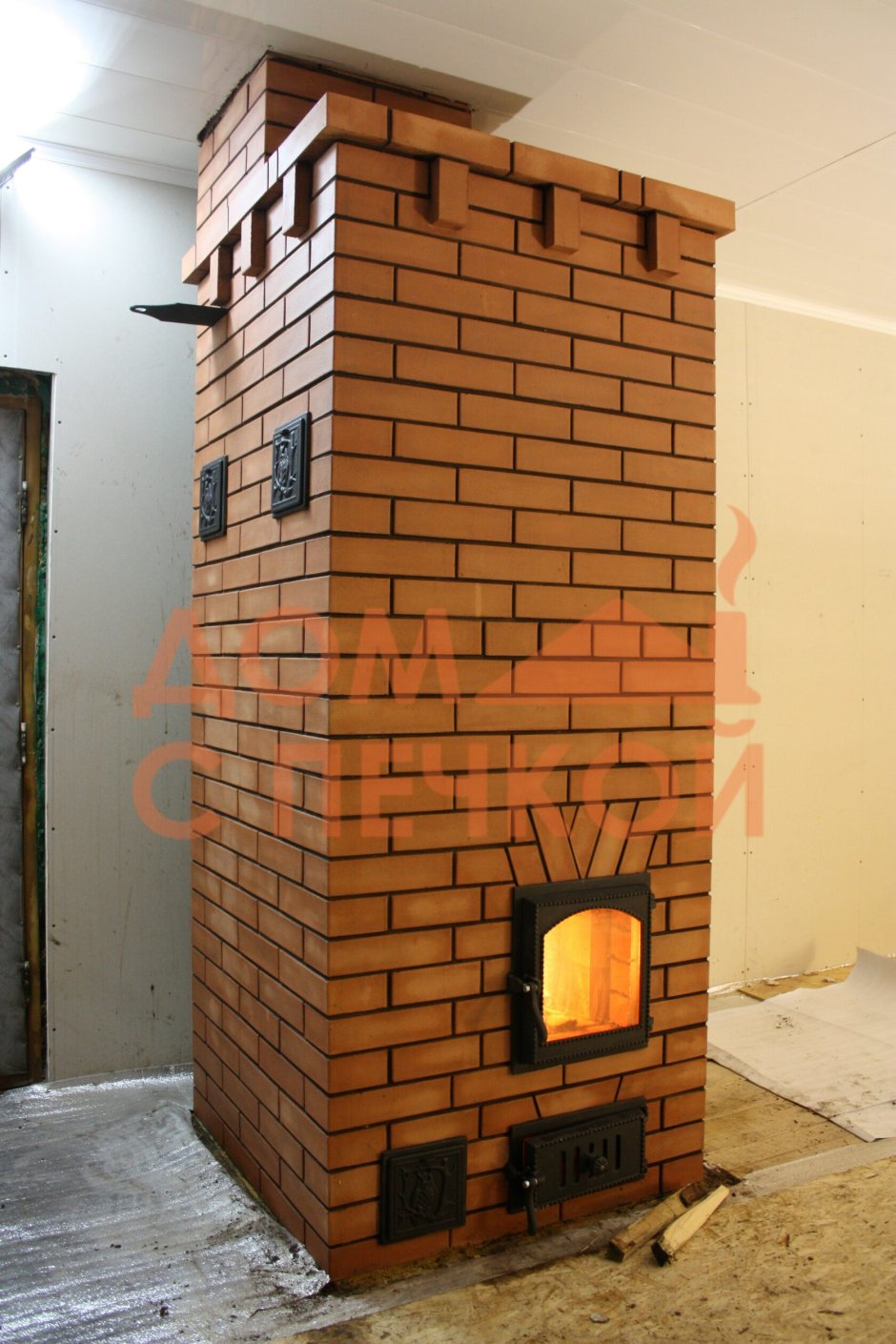 Печь кирпичная двухколпаковая 3 на 3