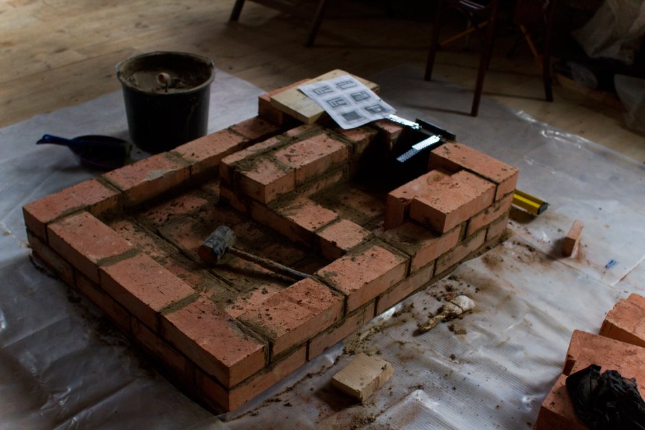 Кирпичная печь для гаража своими руками